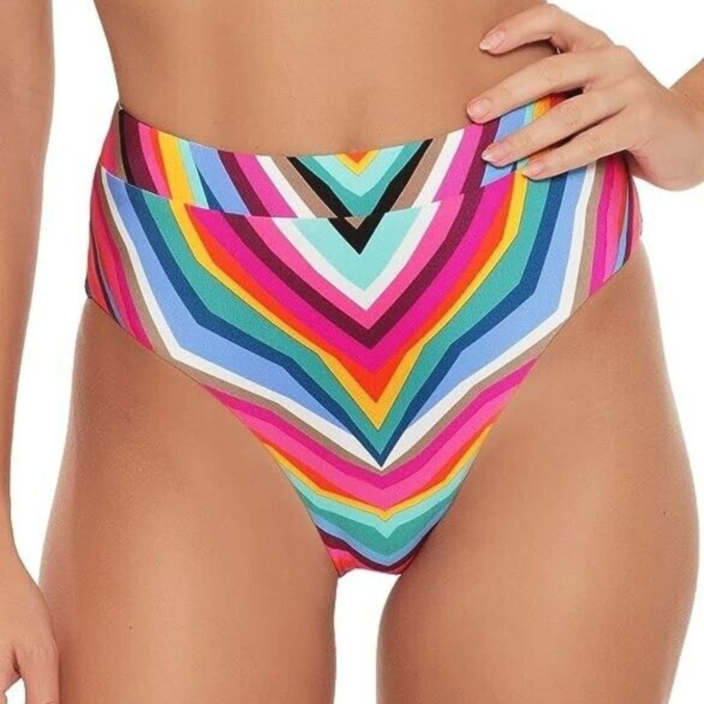 Trina Turk Louvre High Rise Reversible Chevron Bottom in Multi Size 12